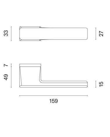 Polished Chrome Door Handle, Shiny and Refined - BRISA Model