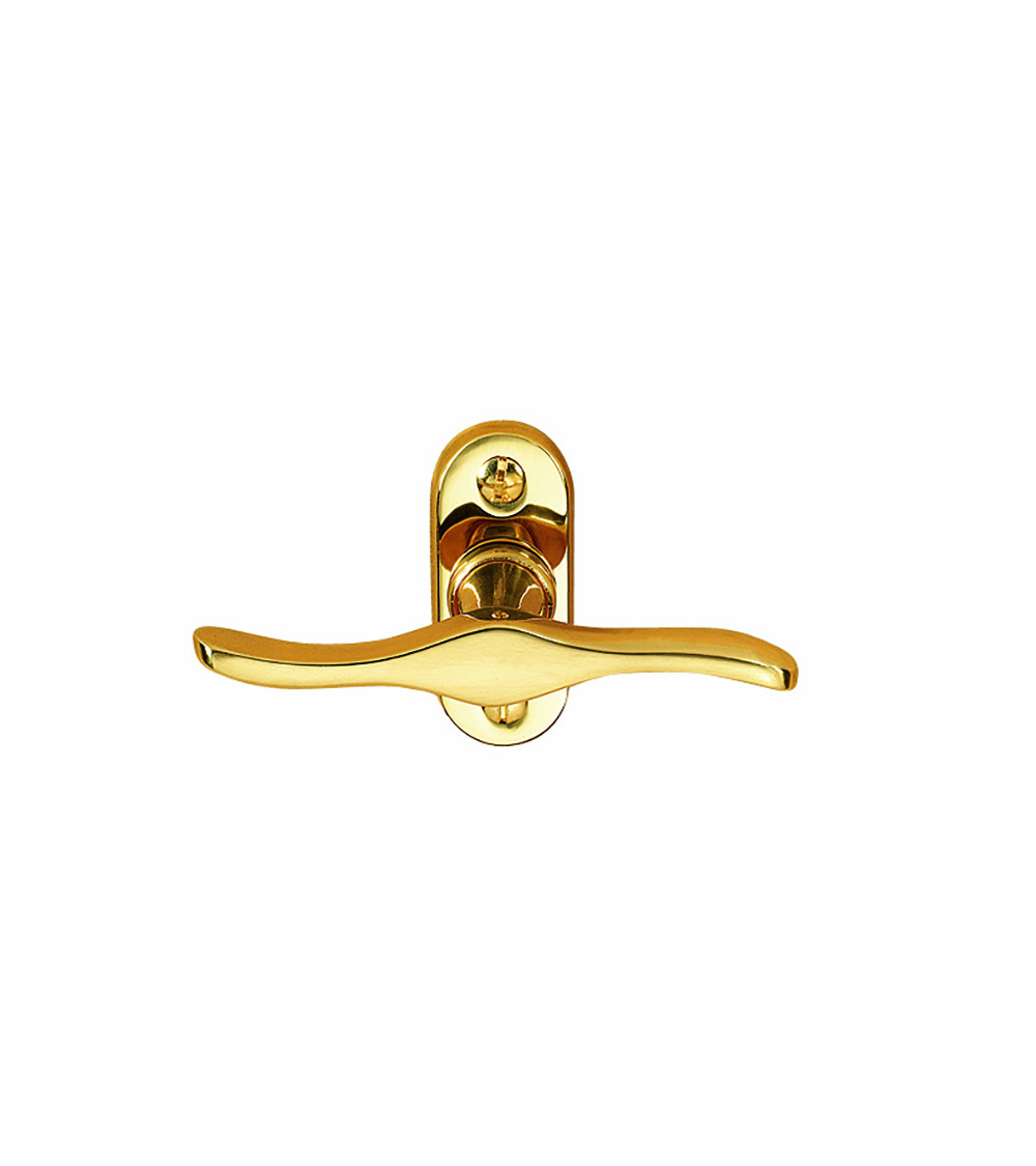 Bright varnished gold brass espagnolette - Ariane