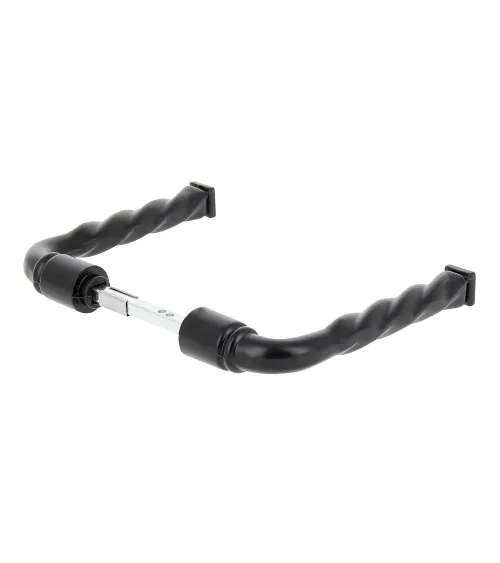 Black lacquered twisted gate handle – 6 or 7 mm square
