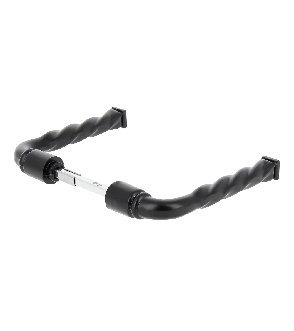 Black lacquered twisted gate handle – 6 or 7 mm square