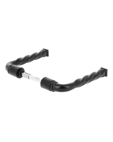 Black lacquered twisted gate handle – 6 or 7 mm square