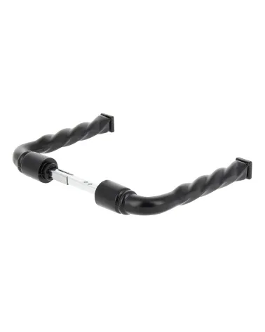 Black lacquered twisted gate handle – 6 or 7 mm square