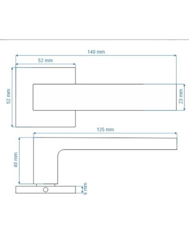 Practical and Durable Zamak Door Handle - WARNA Model
