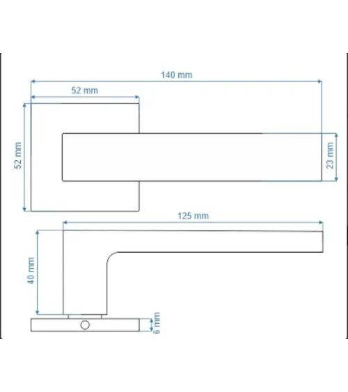 Matt gold WARNA door handle designer handle