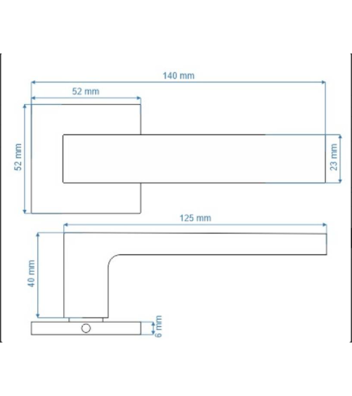 WARNA black door handle designer handle