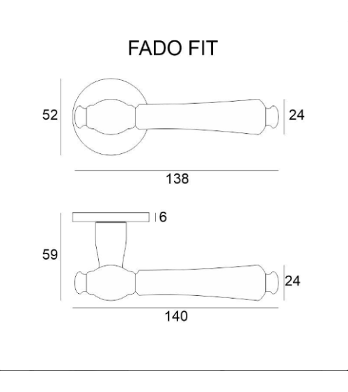 FADO zamak door handle designer handle