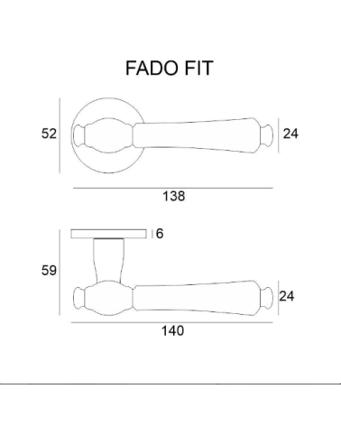 FADO Zamak Door Handle: Exceptional Elegance and Quality