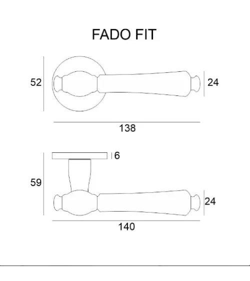 FADO bronze-coloured door handle designer handle