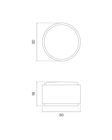 Furniture knob AS 1061 with dimensions