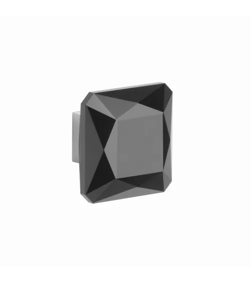 Polished chrome/black crystal furniture knob 1065-S designer handle
