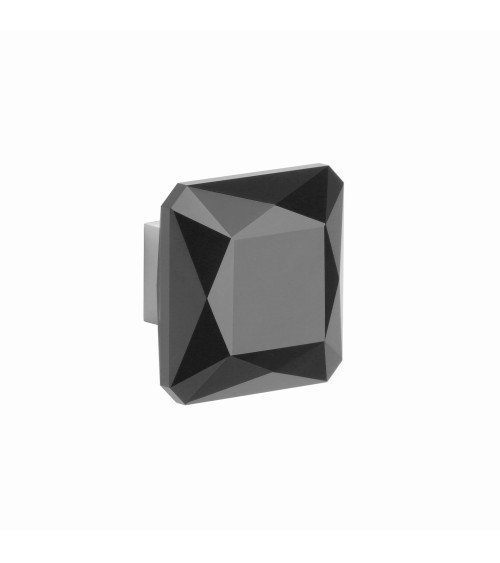 Polished chrome/black crystal furniture knob 1065-S designer handle