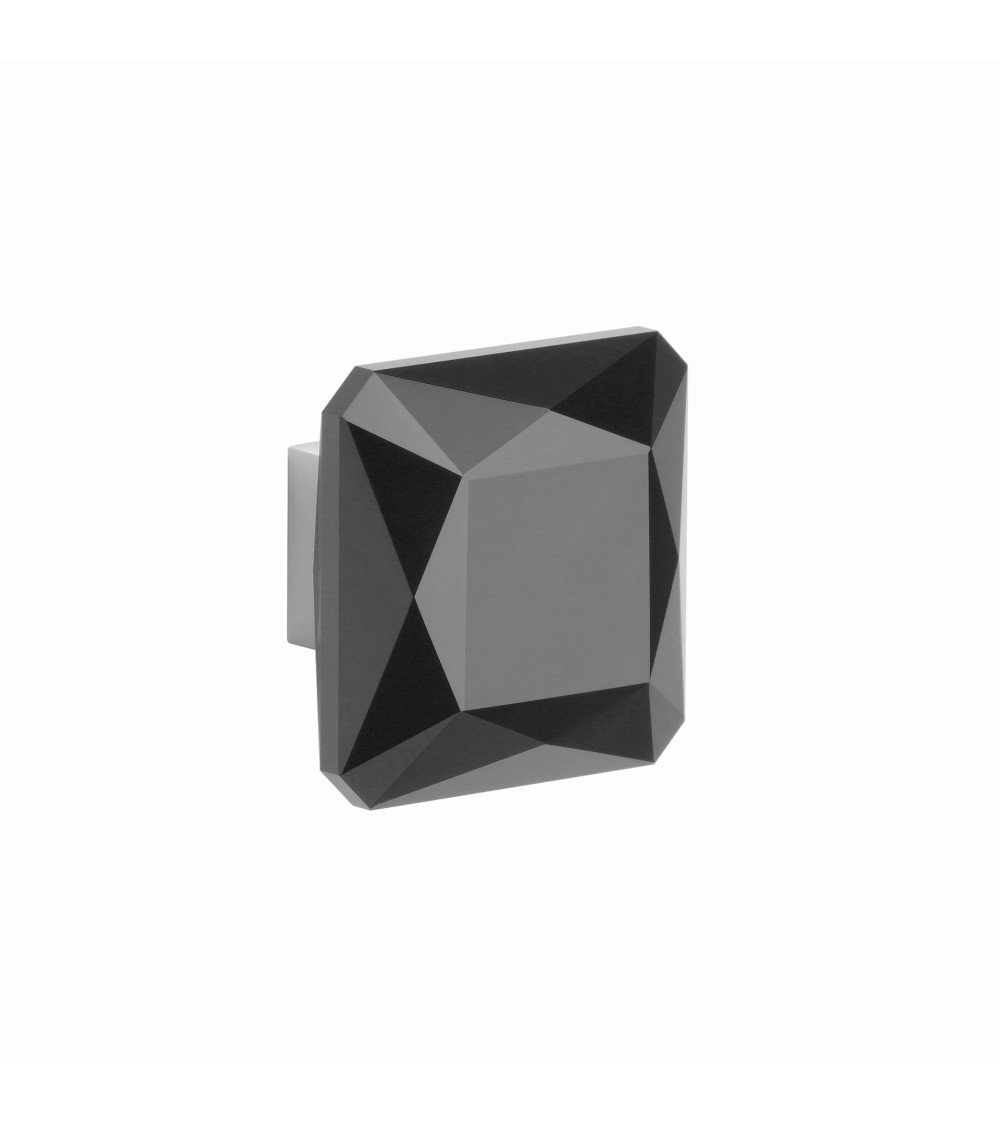 Polished chrome/black crystal furniture knob 1065-S designer handle
