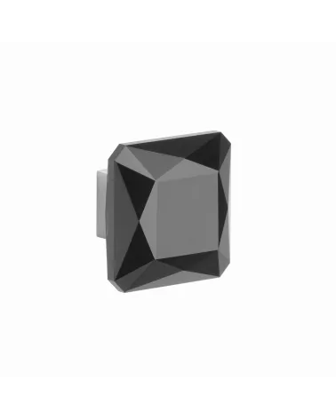 Polished chrome/black crystal furniture knob 1065-S designer handle