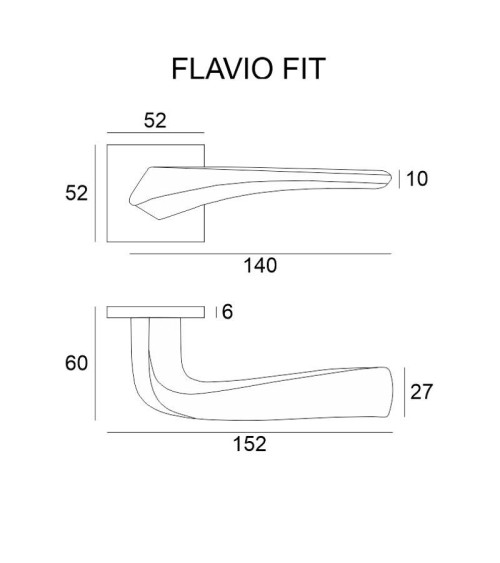 Heavy satin chrome door handle designer ironmongery