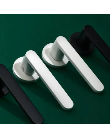 Nesh door handle designer ironmongery mounted on a plate