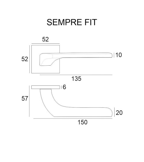SEMPRE contemporary door handle designer handle