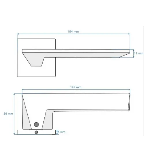 Zamak door handle VIP design handle