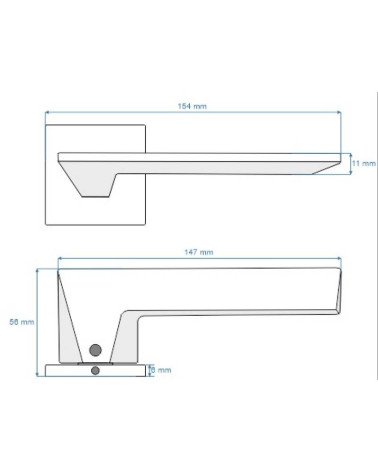 Satin Chrome Door Handle for sophisticated décor - VIP Model