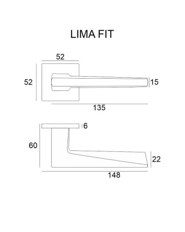 LIMA FIT door handle with legends