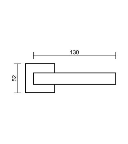 VS SPY square polished chrome door handle - designer handle