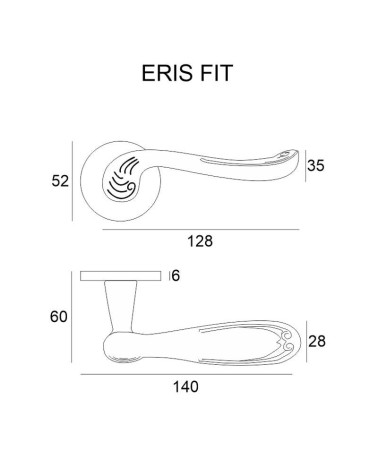 Zamak Door Handle for lasting aesthetics - ERIS Model