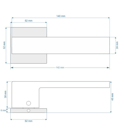 Zamak door handle TOTAL design handle