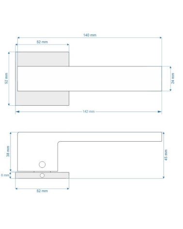 High-Performance and Robust Zamak Door Handle - TOTAL Model