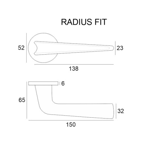 RADIUS modern door handle designer handle