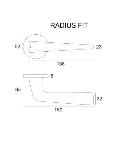 RADIUS zamak door handles