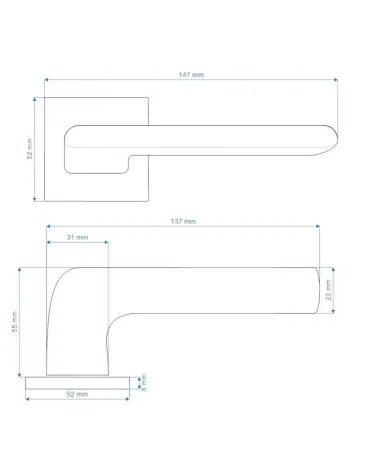 Understated and Luminous Satin Chrome Door Handle - DIVO Model