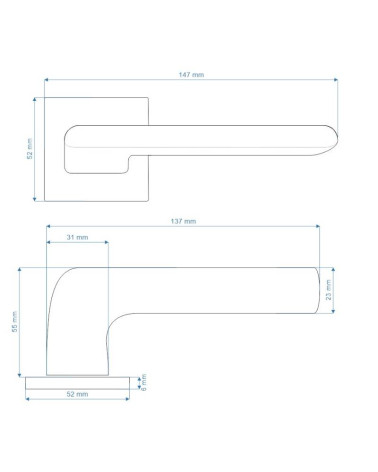 Robust and Elegant Zamak Door Handle - DIVO Model