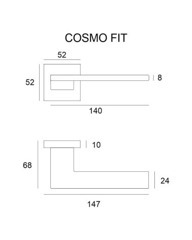 Smooth and Premium Satin Chrome Door Handle - COSMO Model