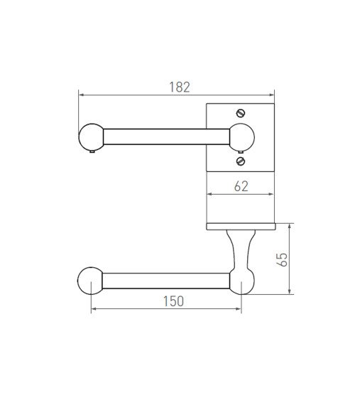 Toilet paper holder in polished raw bronze finish