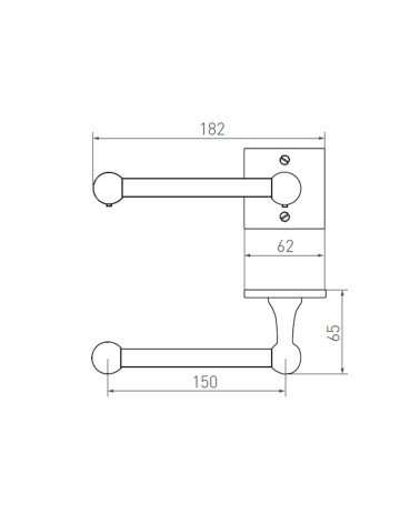 Toilet paper holder in polished raw bronze finish