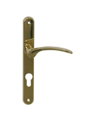 Roma door handle varnished polished brass