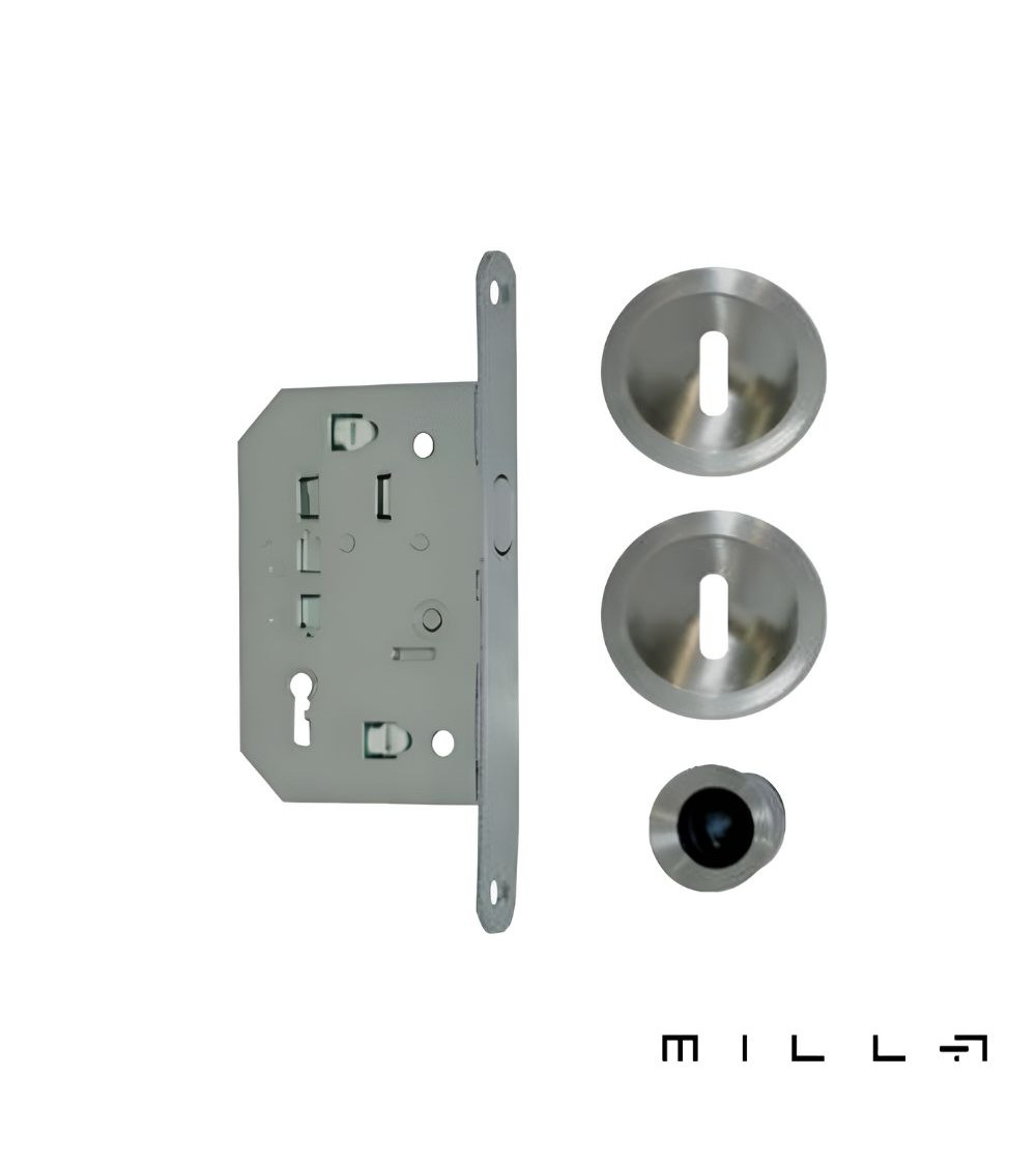 Sliding door handle with key lock I stainless steel designer handle