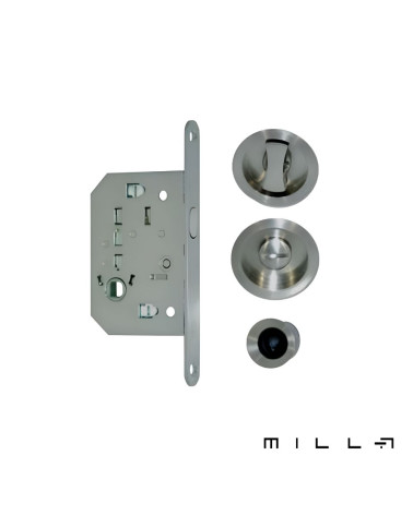 Sliding door handle with privacy lock stainless steel designer handle