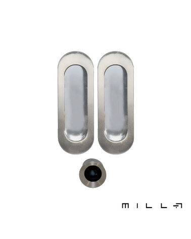 flush pull kit with privacy lock stainless steel designer hardware