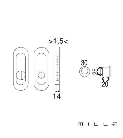 Flush pull kit with latch stainless steel designer hardware