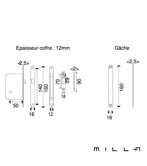Flush pull kit with privacy lock stainless steel designer hardware