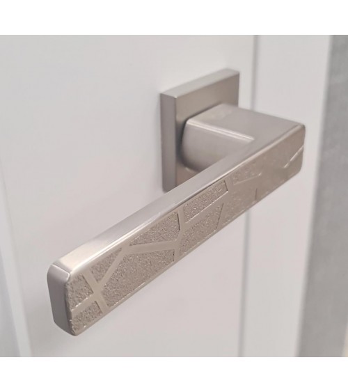 Volare satin nickel door handle designer handle