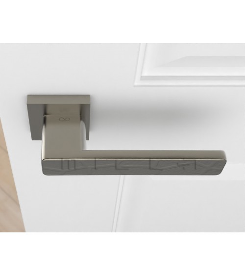 Volare satin nickel door handle designer handle
