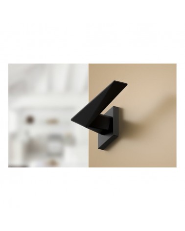 Blade zamak door handle designer handle bottom view mounted on an ajar door