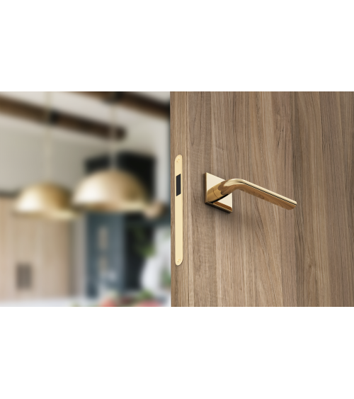 Scandi slim square plate door handle designer ironmongery