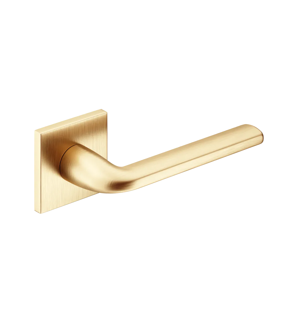 Scandi slim square plate door handle designer ironmongery
