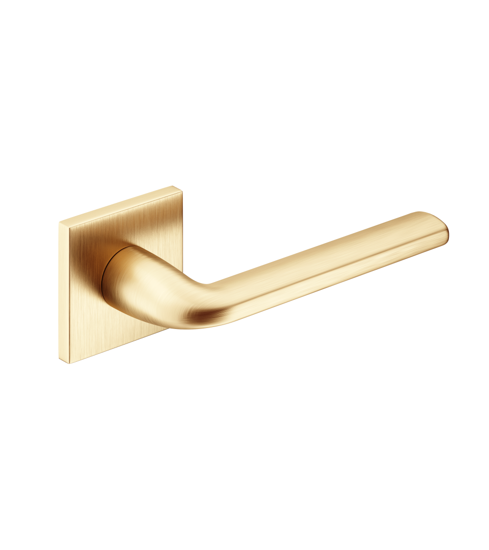 Scandi slim square plate door handle designer ironmongery