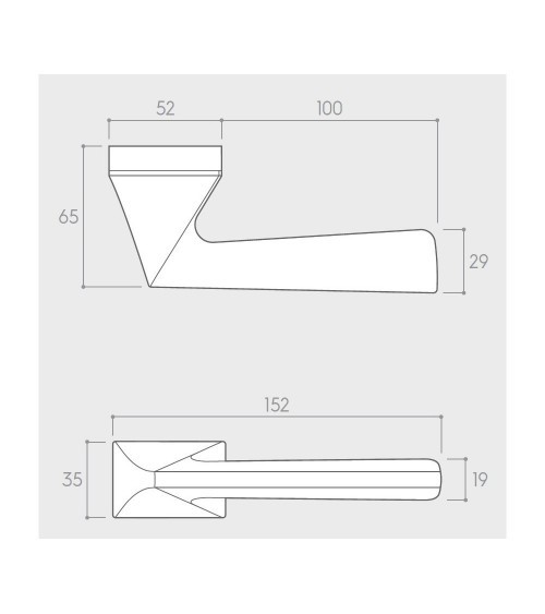 Zamak Impera door handle designer handle