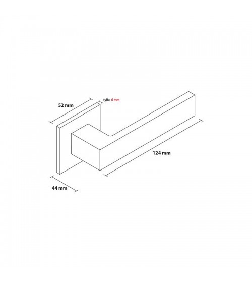 Focus square plate door handle design handle