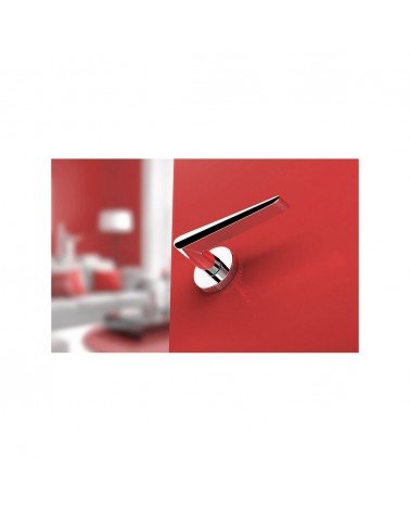 Arrow zamak door handle design hardware bottom view mounted on a door