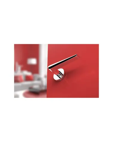 Arrow zamak door handle design hardware bottom view mounted on a door